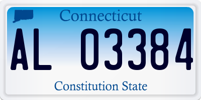 CT license plate AL03384