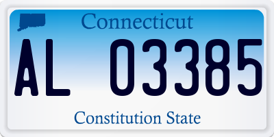 CT license plate AL03385