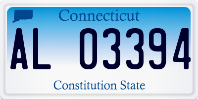 CT license plate AL03394