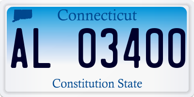 CT license plate AL03400
