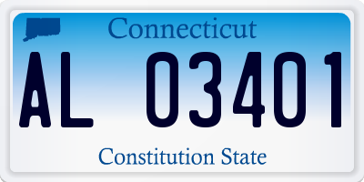 CT license plate AL03401