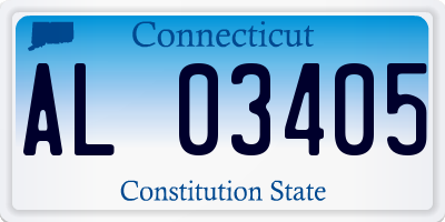 CT license plate AL03405