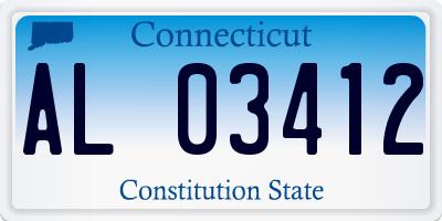 CT license plate AL03412