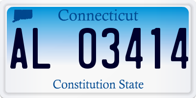 CT license plate AL03414
