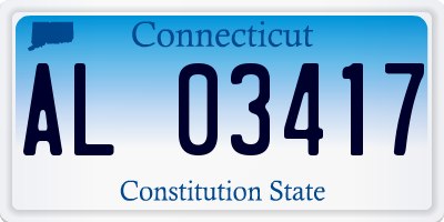 CT license plate AL03417