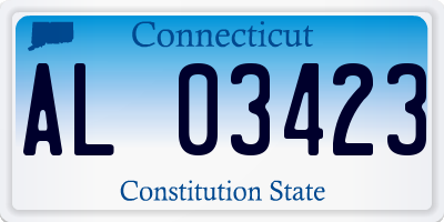 CT license plate AL03423