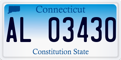 CT license plate AL03430