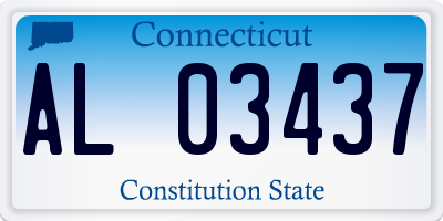 CT license plate AL03437