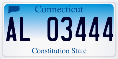 CT license plate AL03444