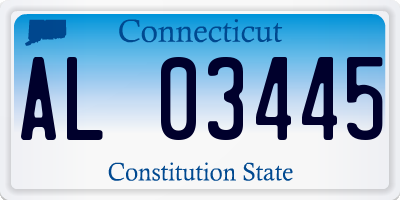 CT license plate AL03445