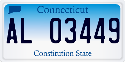 CT license plate AL03449