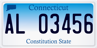 CT license plate AL03456