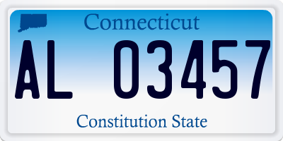 CT license plate AL03457