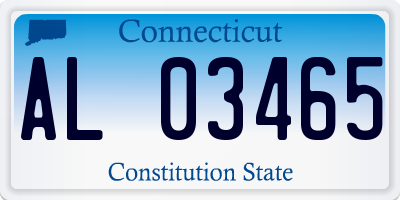 CT license plate AL03465