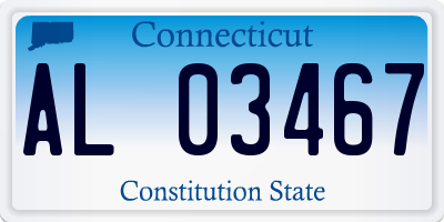 CT license plate AL03467