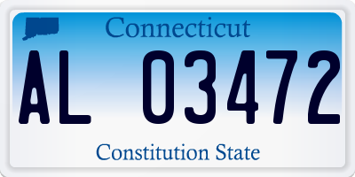 CT license plate AL03472