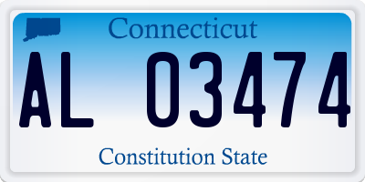 CT license plate AL03474