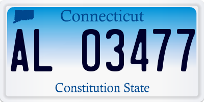 CT license plate AL03477