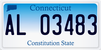 CT license plate AL03483