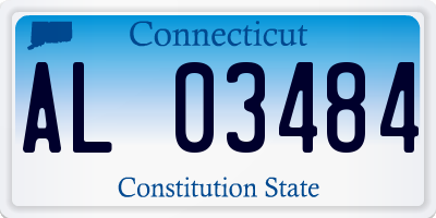CT license plate AL03484