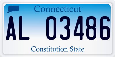 CT license plate AL03486