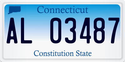 CT license plate AL03487