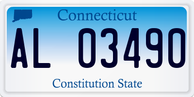 CT license plate AL03490