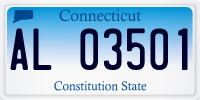 CT license plate AL03501