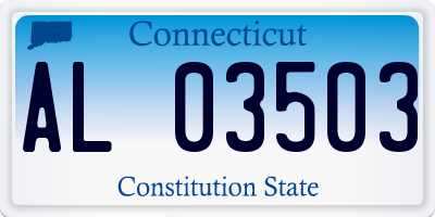CT license plate AL03503