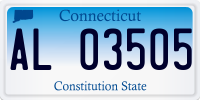 CT license plate AL03505