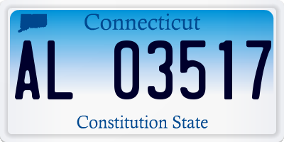 CT license plate AL03517