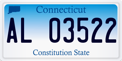 CT license plate AL03522