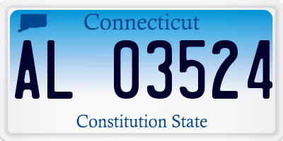 CT license plate AL03524