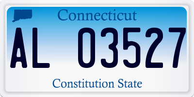 CT license plate AL03527