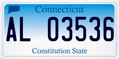 CT license plate AL03536