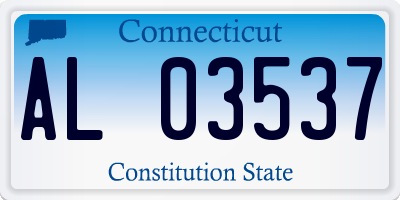 CT license plate AL03537