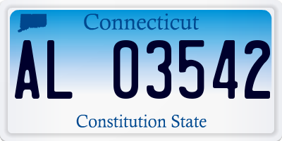 CT license plate AL03542
