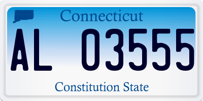 CT license plate AL03555