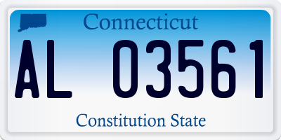 CT license plate AL03561