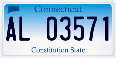 CT license plate AL03571