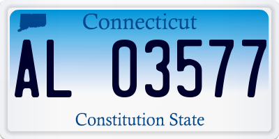 CT license plate AL03577
