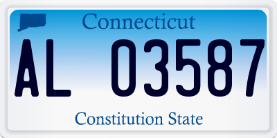 CT license plate AL03587