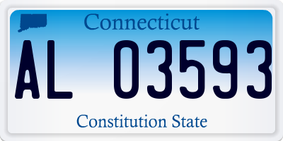 CT license plate AL03593