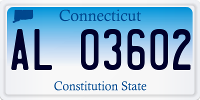 CT license plate AL03602
