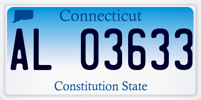 CT license plate AL03633