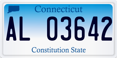 CT license plate AL03642