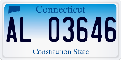 CT license plate AL03646