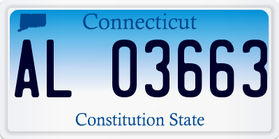 CT license plate AL03663