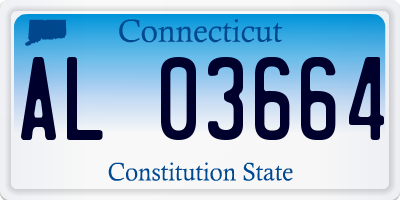 CT license plate AL03664