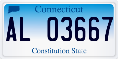 CT license plate AL03667